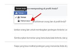 Cara Setting Facebook Agar Tidak Bisa Dilihat Selain Teman